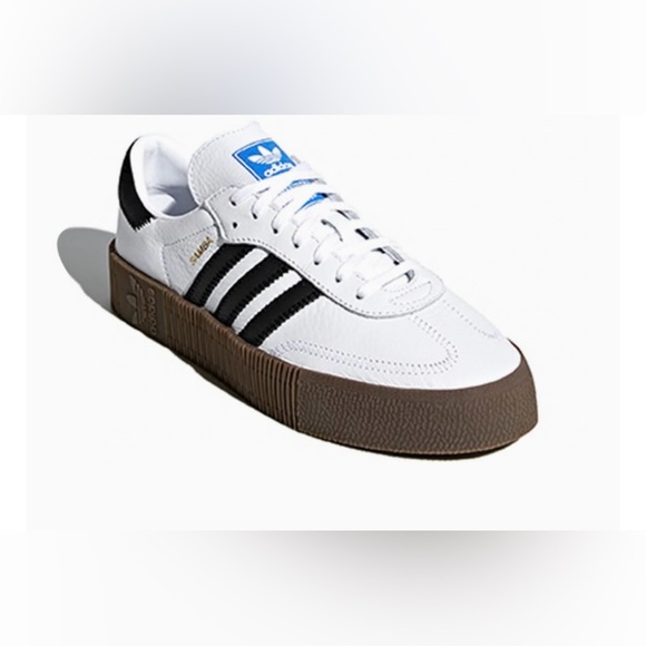 Adidas Women's Samba White and Black Sneakers - Picture 4 of 15